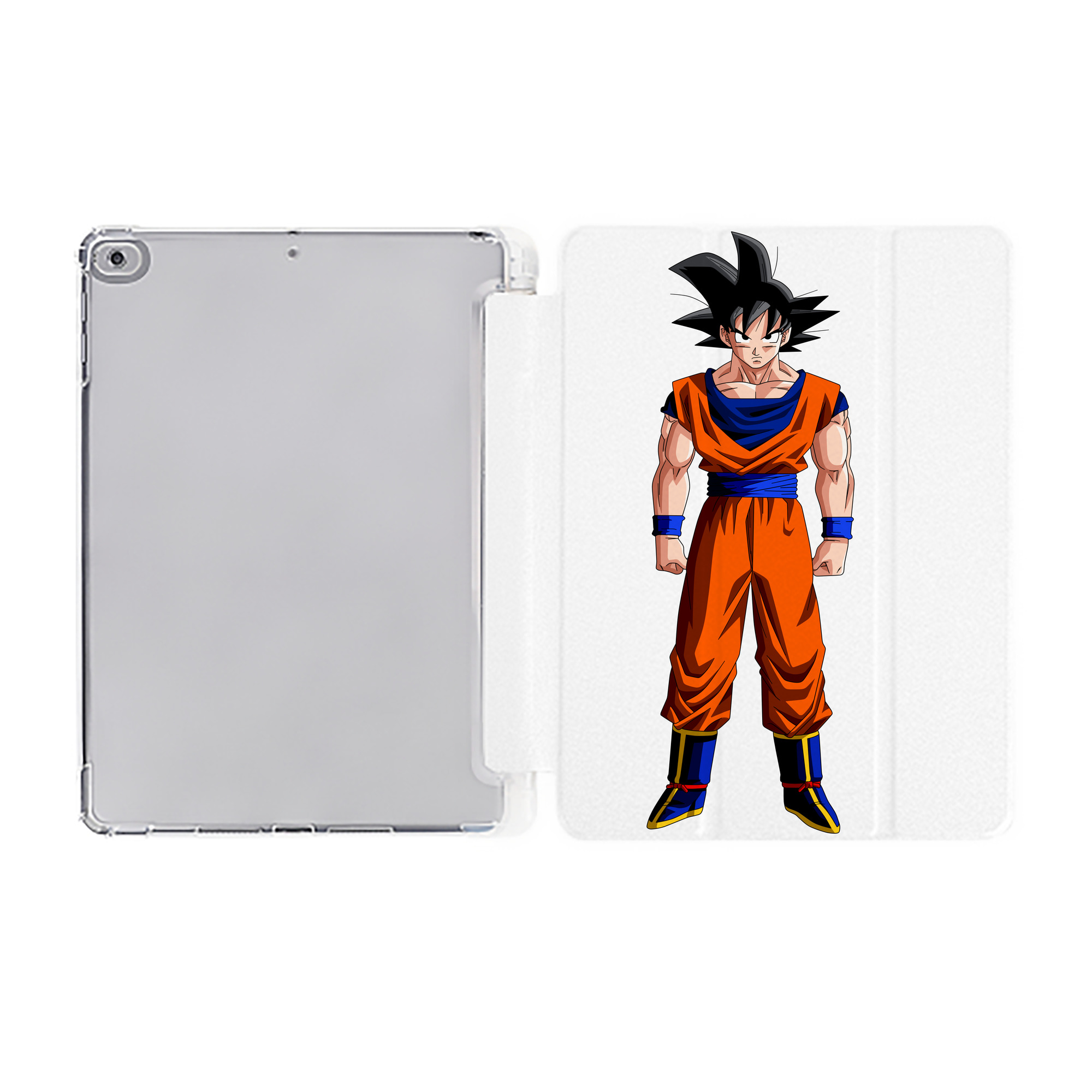 （画像用） ドラゴンボール 孫悟空（そん ごくう）Son Goku カカロット DRAGON BALL Kakarotto IPad ケース ペン収納付き 三つ折りスタンド PUレザー×シリコン 対応機種9.5/10.5/10.9インチ